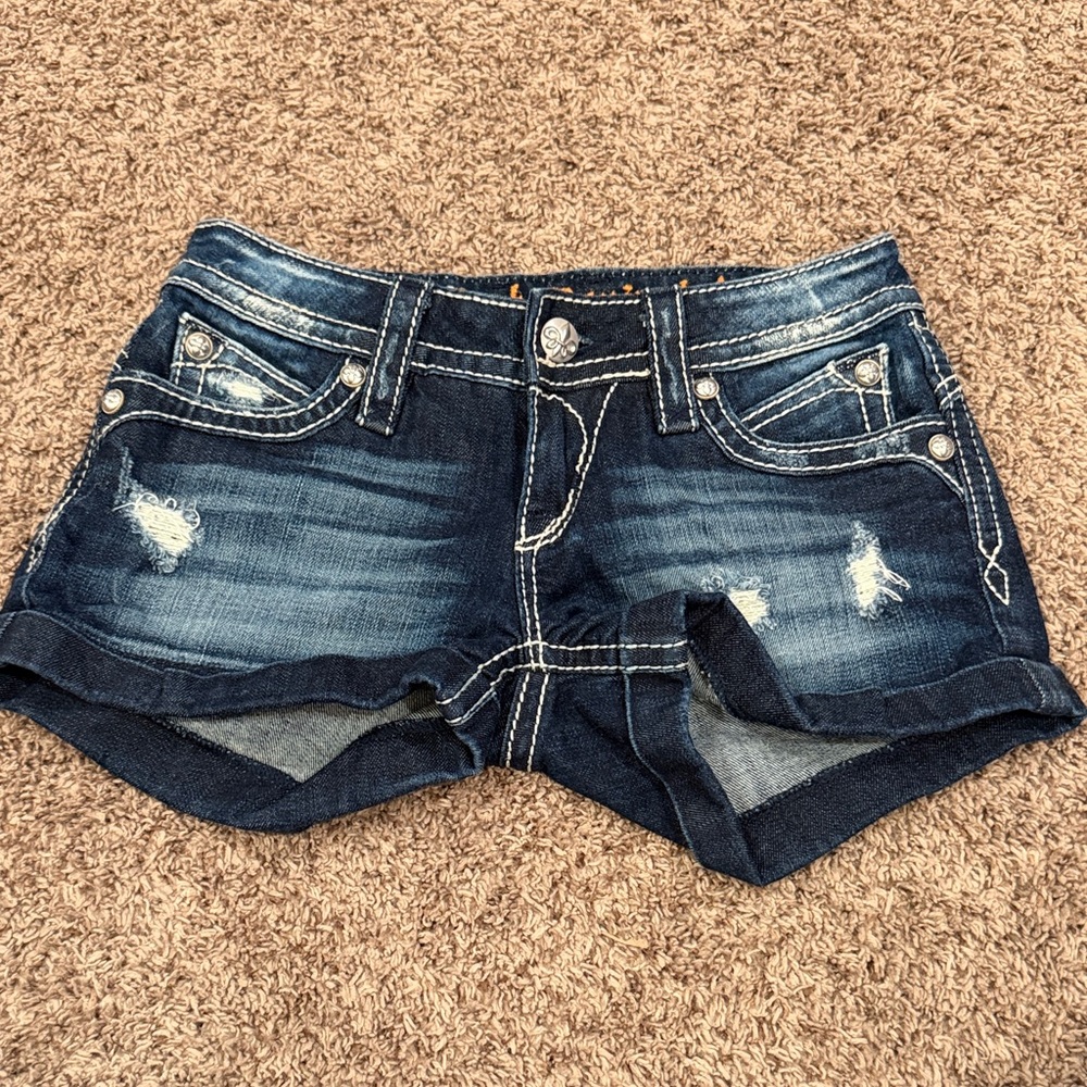 Rock Revival Dark Blue Jean Shorts